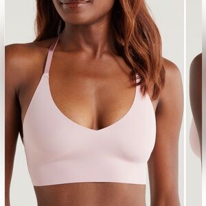 NEW- True & Co Triangle Lace Racerback Bralette in Zephyr Pink